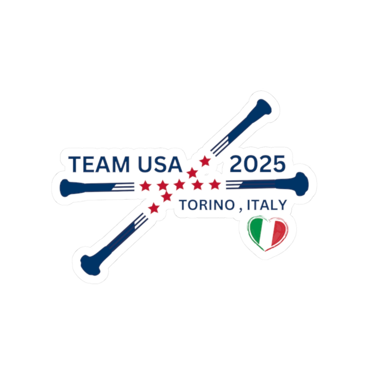 2025 Team USA | Crossed baton Stickers