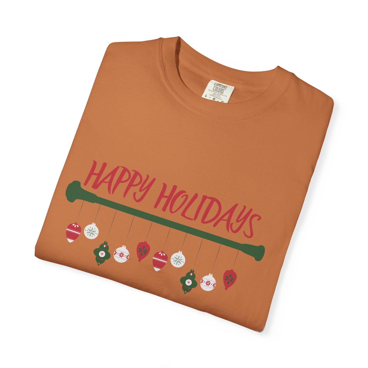 Happy Holidays Baton Twirling T-Shirt – Festive Twirler Tee for the Holiday Season