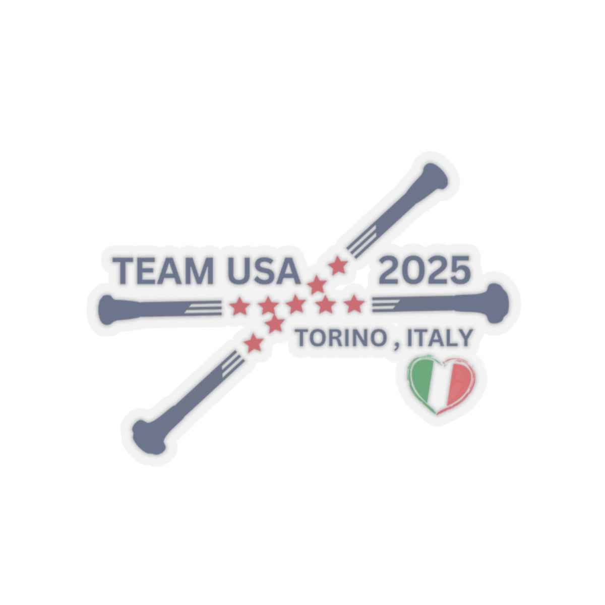 2025 Team USA | Crossed baton Stickers
