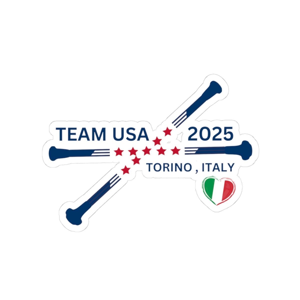 2025 Team USA | Crossed baton Stickers